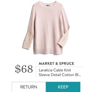 Market and Spruce Blush Sweater